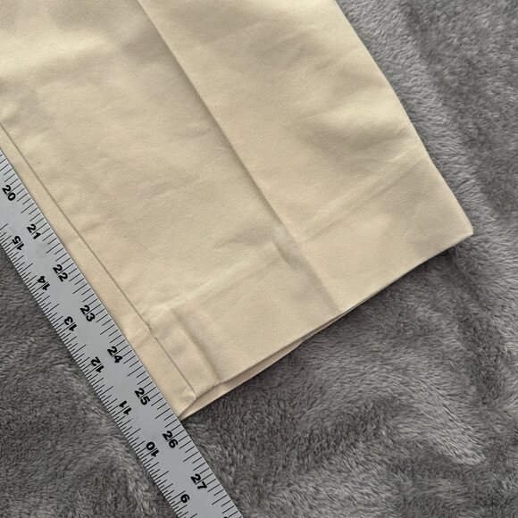 Ann Taylor 2025 The Cotton Crop Pants Women's size 14 Khaki Straight Leg - Picture 8 of 8